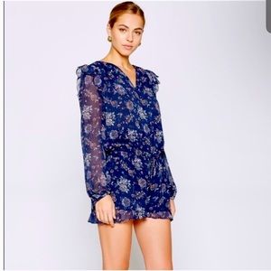 Joie  silk cherita dark navy romper brand new size M, super light